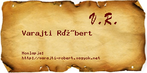 Varajti Róbert névjegykártya